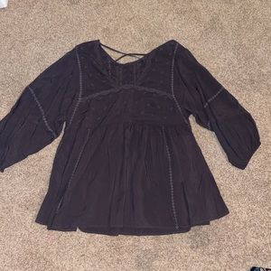 altar’d state dark purple/grey blouse